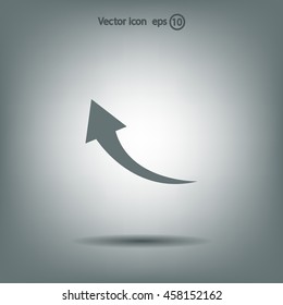 arrow indicates the direction. icon. vector design