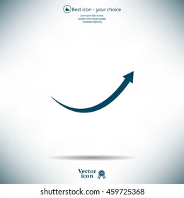 arrow indicates the direction. icon. vector design