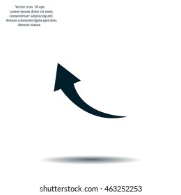 arrow indicates the direction. icon. vector design