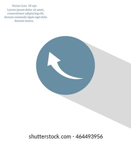 arrow indicates the direction. icon. vector design