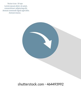 arrow indicates the direction. icon. vector design