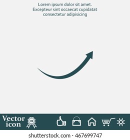 arrow indicates the direction. icon. vector design