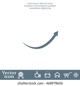arrow indicates the direction. icon. vector design