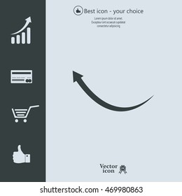 arrow indicates the direction. icon. vector design
