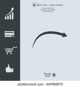 arrow indicates the direction. icon. vector design