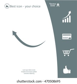 arrow indicates the direction. icon. vector design