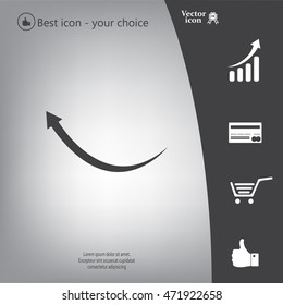 arrow indicates the direction. icon. vector design