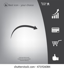arrow indicates the direction. icon. vector design