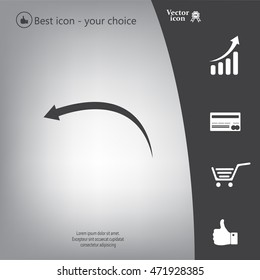 arrow indicates the direction. icon. vector design