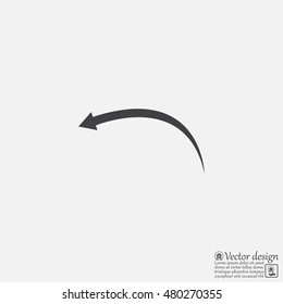 arrow indicates the direction. icon. vector design