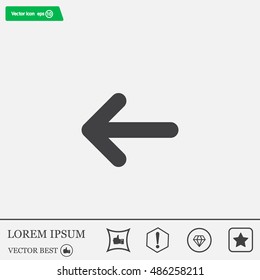 arrow indicates the direction. icon. vector design