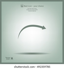 arrow indicates the direction. icon. vector design