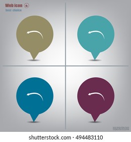 arrow indicates the direction. icon. vector design