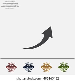arrow indicates the direction. icon. vector design