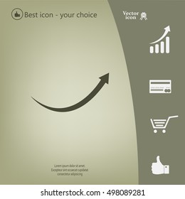 arrow indicates the direction. icon. vector design