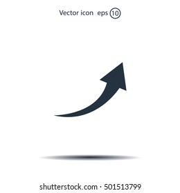 arrow indicates the direction. icon. vector design