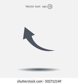 arrow indicates the direction. icon. vector design