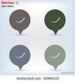 arrow indicates the direction. icon. vector design