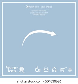 arrow indicates the direction. icon. vector design