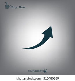 arrow indicates the direction. icon. vector design