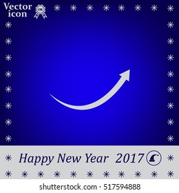 arrow indicates the direction. icon. vector design