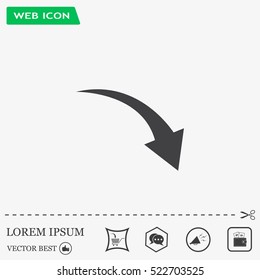 arrow indicates the direction. icon. vector design