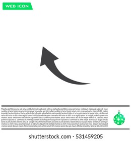 arrow indicates the direction. icon. vector design