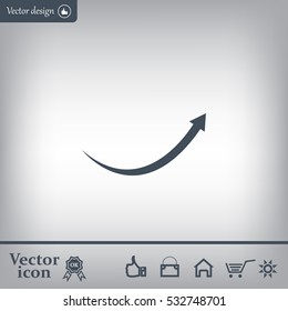 arrow indicates the direction. icon. vector design