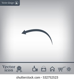 arrow indicates the direction. icon. vector design