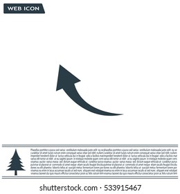 arrow indicates the direction. icon. vector design