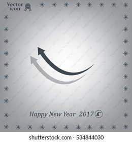 arrow indicates the direction. icon. vector design