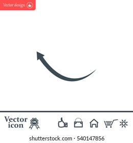 arrow indicates the direction. icon. vector design