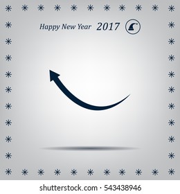 arrow indicates the direction. icon. vector design
