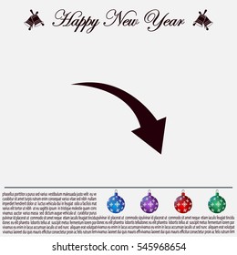 arrow indicates the direction. icon. vector design