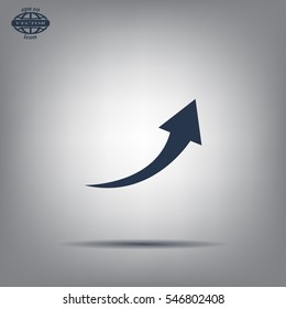 arrow indicates the direction. icon. vector design