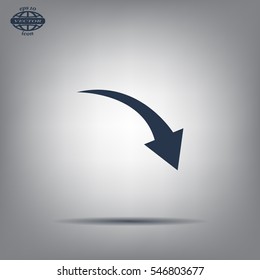 arrow indicates the direction. icon. vector design