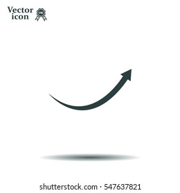 arrow indicates the direction. icon. vector design