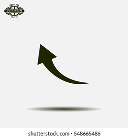arrow indicates the direction. icon. vector design