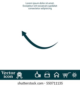 arrow indicates the direction. icon. vector design