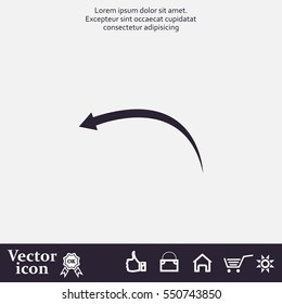 arrow indicates the direction. icon. vector design