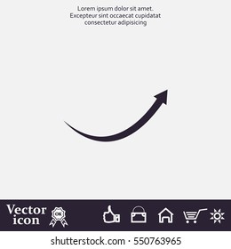 arrow indicates the direction. icon. vector design