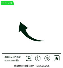 arrow indicates the direction. icon. vector design