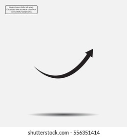 arrow indicates the direction. icon. vector design