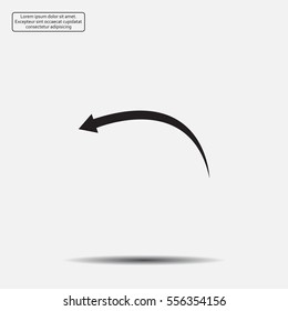 arrow indicates the direction. icon. vector design