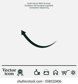 arrow indicates the direction. icon. vector design
