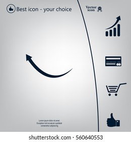 arrow indicates the direction. icon. vector design