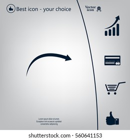 arrow indicates the direction. icon. vector design