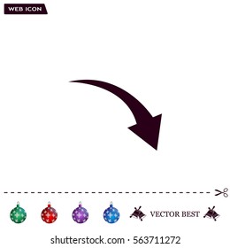 arrow indicates the direction. icon. vector design