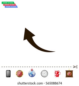arrow indicates the direction. icon. vector design