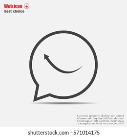 arrow indicates the direction. icon. vector design